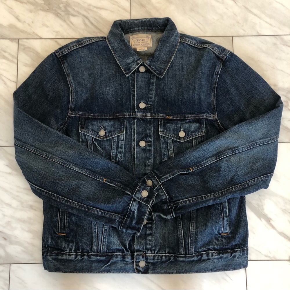 Polo Ralph Lauren Men's Denim Trucker Jean Jacket 710673235001 size L - Picture 2 of 7